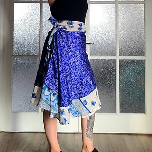 Multi wear Silk Wrap Skirt